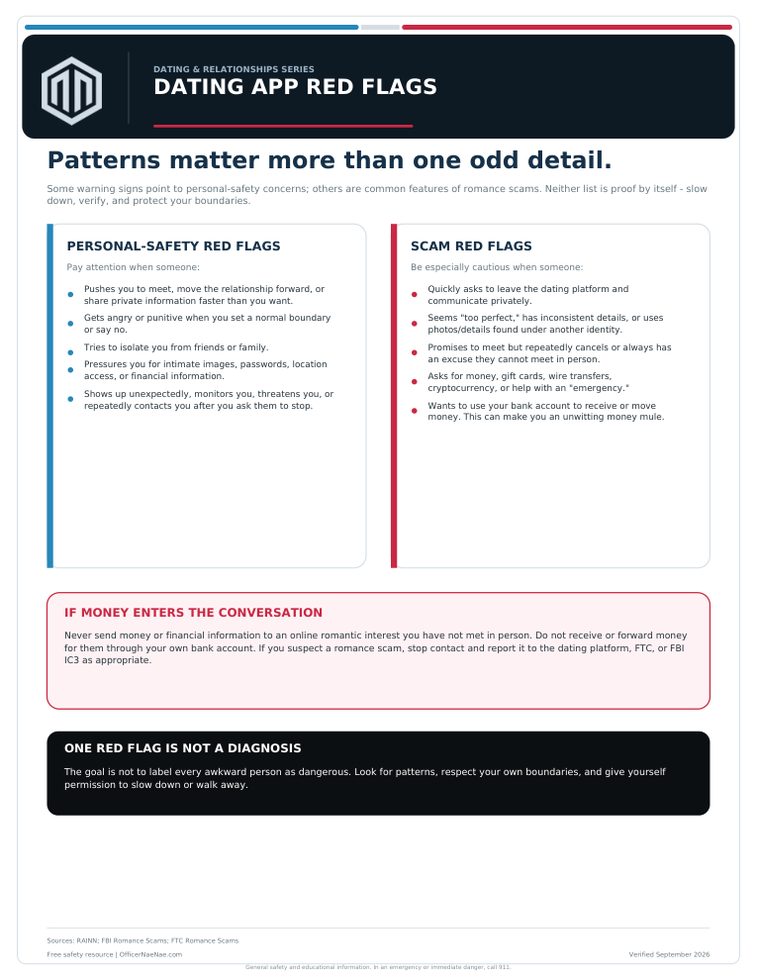 Preview of Dating App Red Flags PDF