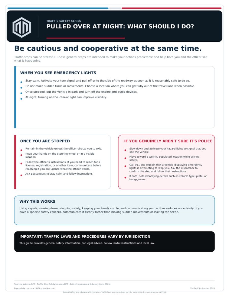 Preview of Pulled Over at Night: What Should I Do? PDF