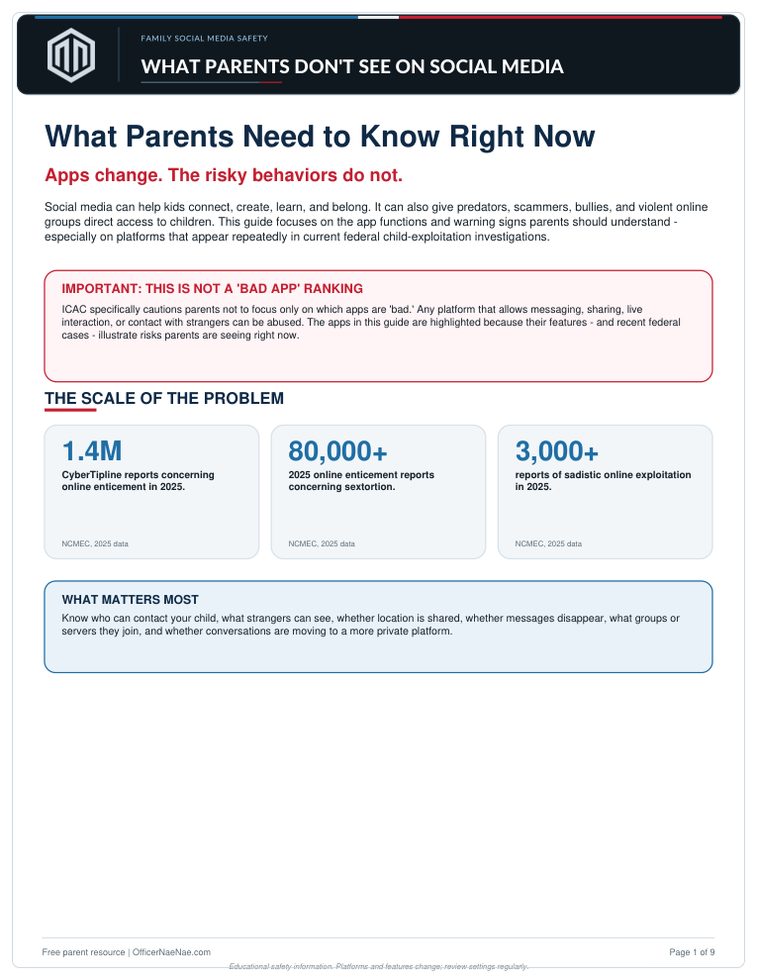 Preview of What Parents Don't See on Social Media PDF